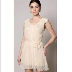 Final price!!! - Do&Be Ivory pleated flare mini dress